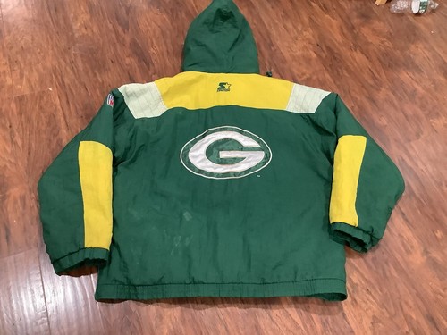 Vintage Green Bay Packers Starter NFL Proline Pullover Jacke Kapuze 90er 2XL - Bild 2 von 11