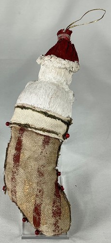 Country Primitive Snowman Collection Set of 4 Papier Mache Fabric Mixed Media - Picture 7 of 9