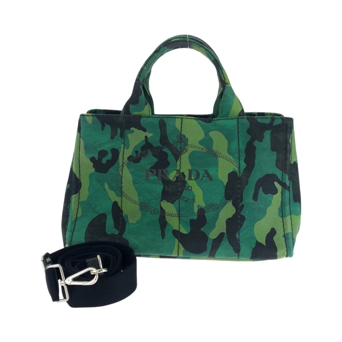 希少！PRADA 迷彩柄 ケース チェーン付き 美品 希少！PRADA 迷彩柄