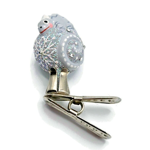 Patricia Breen Petite Miniatura Camaleón Copos de Nieve Platino Adorno de Navidad - Imagen 3 de 8