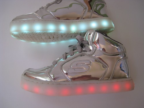 SKETCHERS CHROME ENERGY LIGHTS ELIPTIC SNEAKERS KIDS US 4 UK 3 EUR 36 CM 23 HOT - Picture 5 of 17