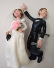 Wilton 1972 Married Couple Wedding 5" Cake top VTG