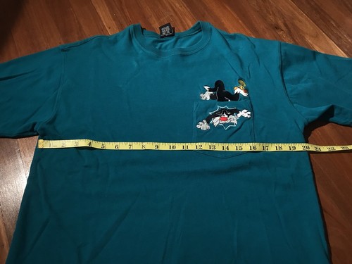 Vintage Sylvester & Tweety Embroidered Shirt 1995 Looney Tunes Cotton Tee Medium - Bild 6 von 7