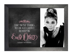 19 Audrey Hepburn British actress Model Poster Hollywood Star Black White Quote