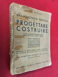 Neufert Enciclopedia Pratica Per Progettare E Costruire Hoepli 1949 Libro Ebay