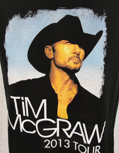Tim McGraw 2013 Freedom Tour Concert T Shirt Size Small Double Sided Black - Picture 4 of 5