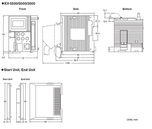1pcs KEYENCE KV-3000 PLC CPU Unit Module NEW#HL - Picture 5 of 5