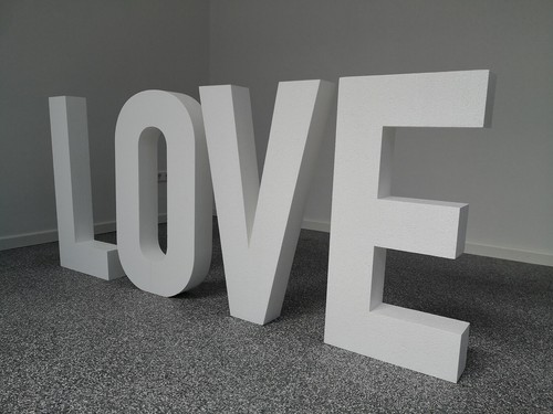 Schriftzug 80 cm LOVE festliche Atmosphäre Hochzeit Styropor Hochzeitsdekoration - Bild 2 von 7