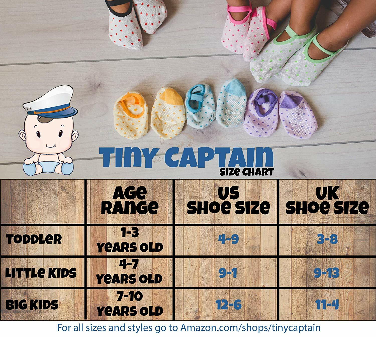 Tiny Captain Grip Socks for Girl Baby, Gift for 1-3 Y/O Girls, Anti Slip Socks - Picture 6 of 9
