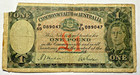 1941-1948 Australia 1 One Pound, George V, Vintage Banknote