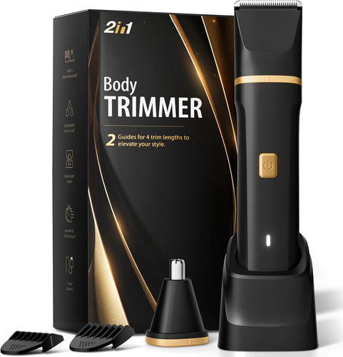 Waterproof Electric Razor for Men - Versatile Grooming Kit with 2 Blades - Picture 10 of 12