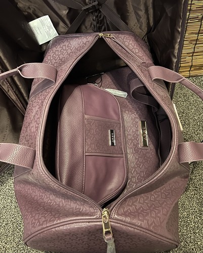 DKNY Vintage Logo Large Shoulder Shopper Travel Tote Bag Purple New RRP £210.00 - Picture 16 of 18