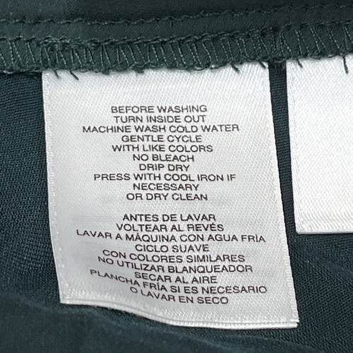 Anne Klein Satin Dress Pants Womens 10 Green High Rise Wide Leg Holiday Party - Picture 10 of 10