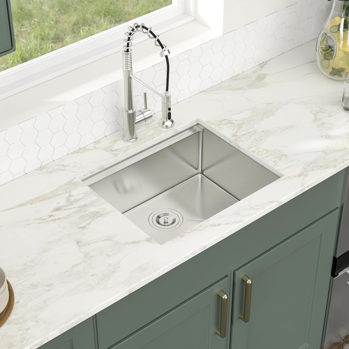 23 Undermount Bar Sink - 23X19 Stainless Steel Kitchen Sinks under Ledge Worksta - Picture 8 of 9