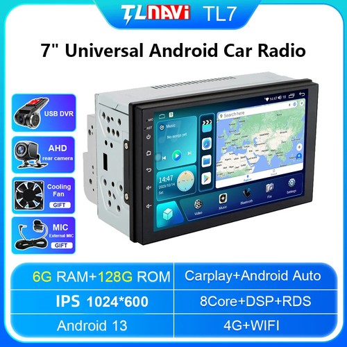 7" 178x102mm Universal Android 13 GPS Car Radio Multimedia Stereo Player - Picture 23 of 42