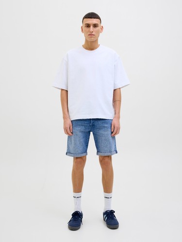Jack & Jones Shorts Mens Denim Shorts Button Fly Regular Fit Blue Grey - Picture 27 of 38