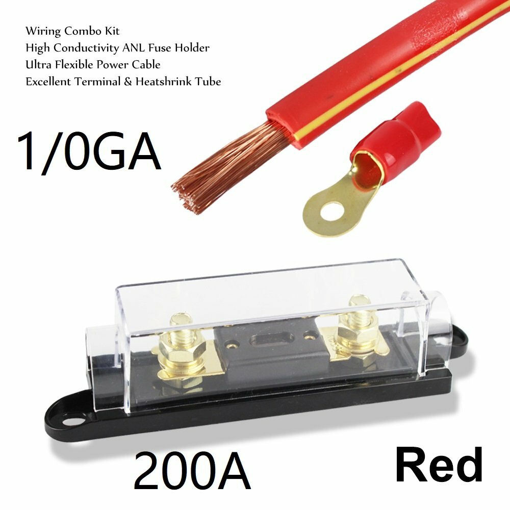 NC Ship Dual Digital Platinum ANL Dist Block 0-4 Ga Free 2PCS 500A Fuse Holder