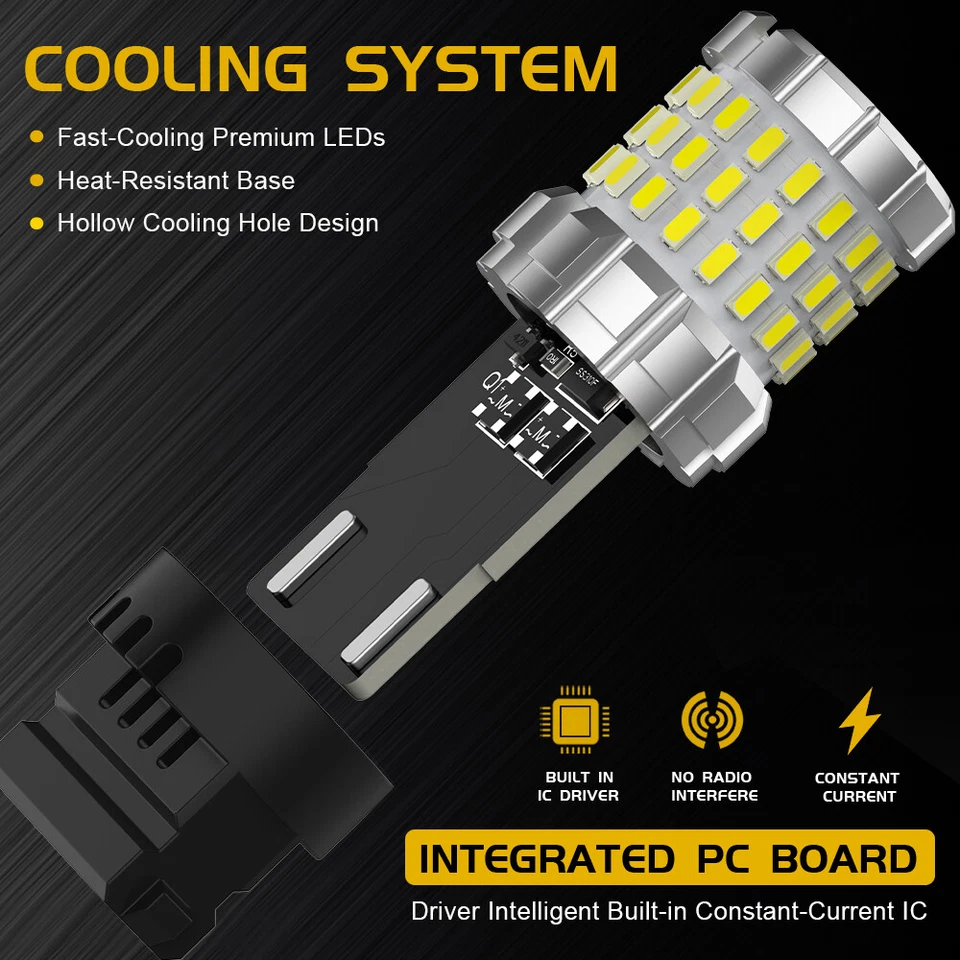 3157 LED Daytime Running Light Bulb DRL for Chevy Silverado 1500 2000-2007 White - Image 3 of 4