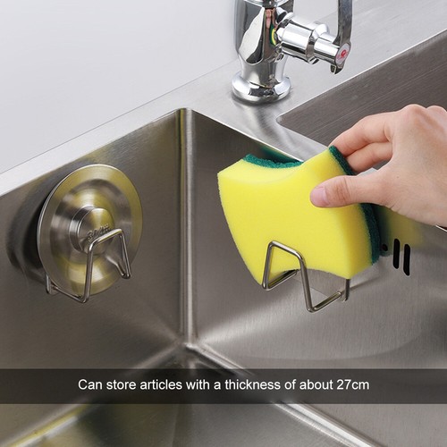 3 Pz Portaspugne Adesivo Caddy per Accessori Cucina Acciaio Inox - Foto 6 di 20