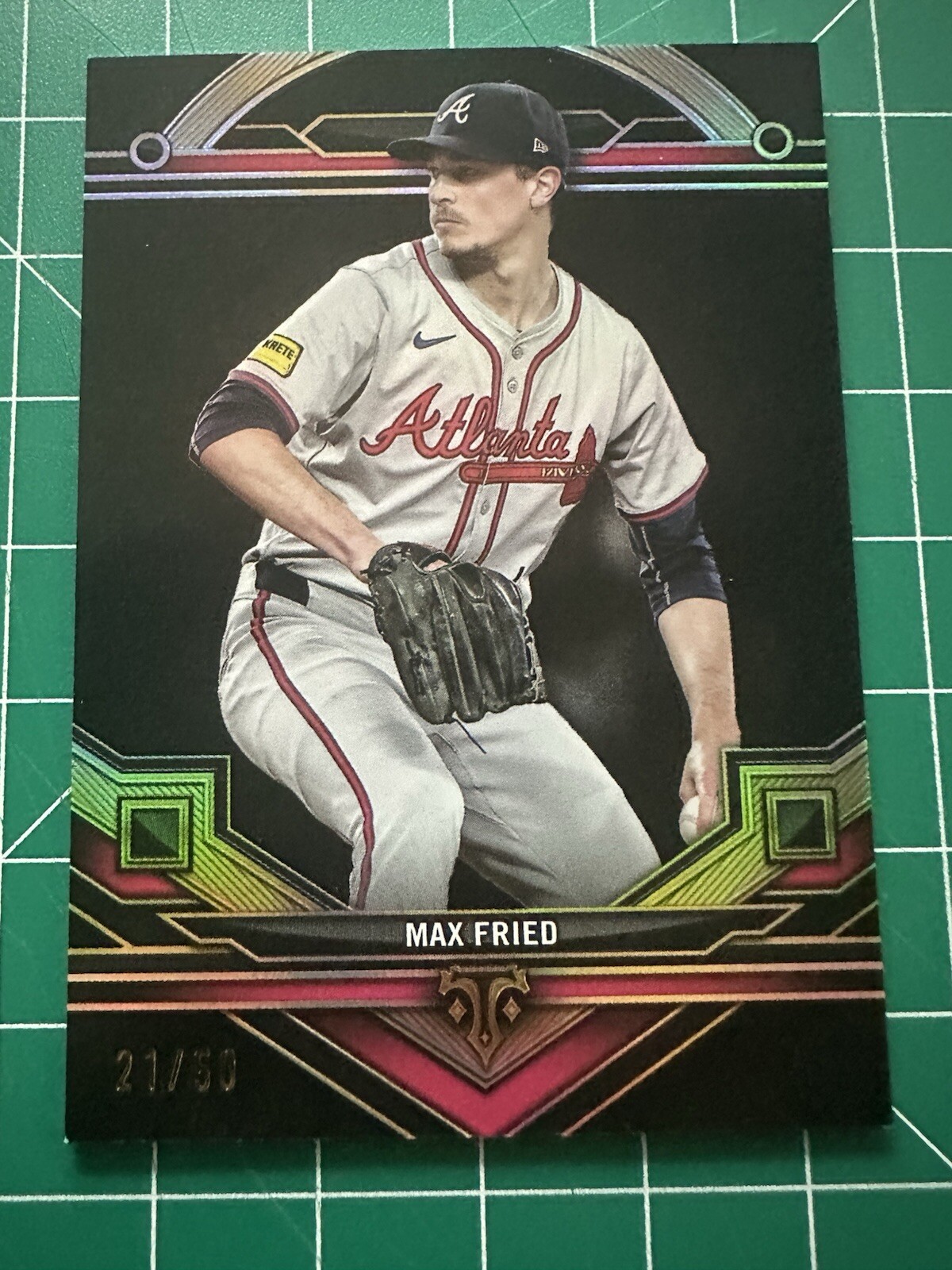 2024 Topps Triple Threads #146 Max Fried Onyx Black /50 Atlanta Braves