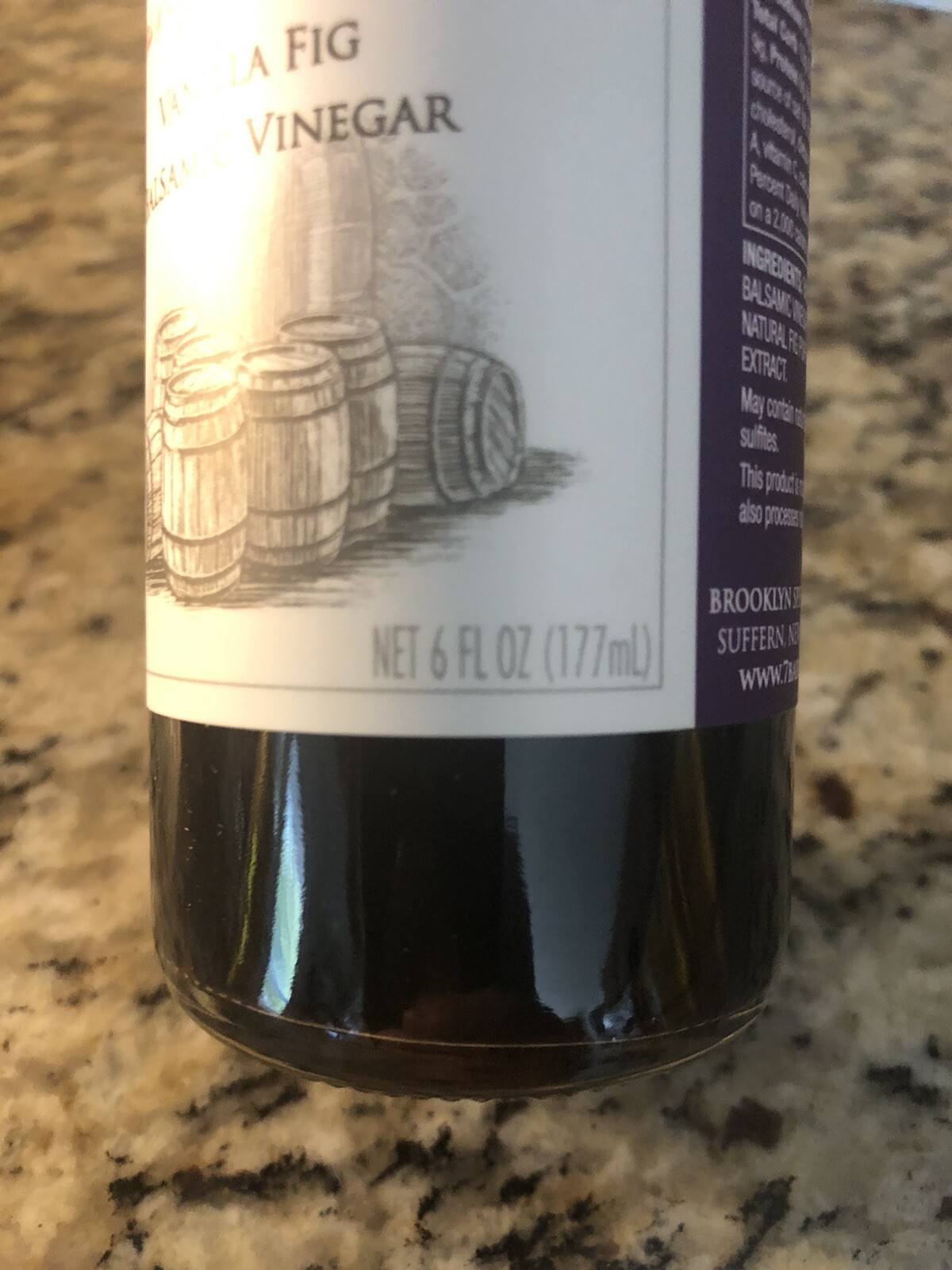 Seven Barrels Vanilla Fig Infused Balsamic Vinegar 6 Ounce Barrel Aged