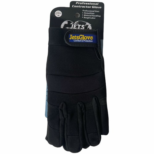 Jets Glove Black Professional Contractor Gloves Medium Solid PCBK-M - Picture 3 of 8