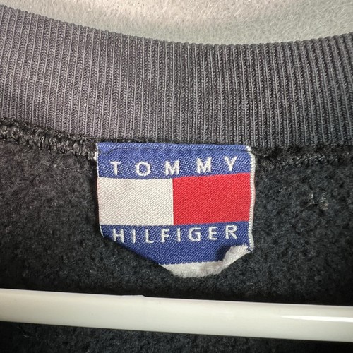 Vintage 90s Tommy Hilfiger Lotus Formula 1 Boot Sweatshirt Adult XL Black Mens - Picture 8 of 12