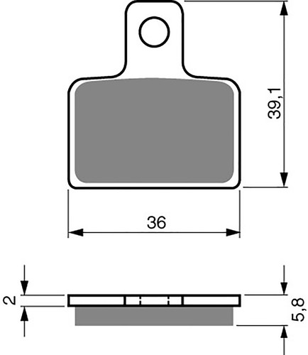 Goldfren S33 Brake Pads Front For Polini XP 65 R Single pin fixing - Picture 2 of 2