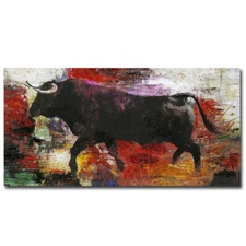 Bull by Design Fabrikken Gallery-Wrapped Canvas Giclee Artwork (8 in x 16 in)