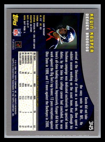 2001 Topps Football # 201 - 385 - Pick Your Card! - Picture 290 of 376