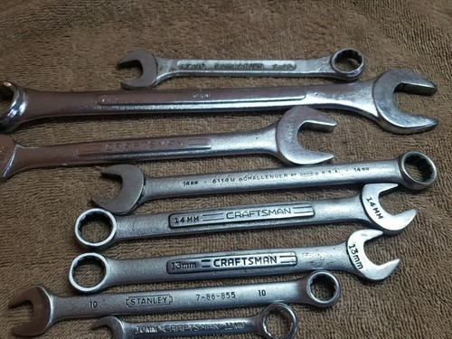 14 Craftsman-Proto,Snap-on & Misc Wrenches Different sizes opened end & combina - Picture 4 of 12