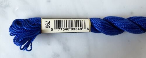 DMC Perle Cotton Size 5 Embroidery Thread - 1 Skein Color Blue #796 - Picture 2 of 5