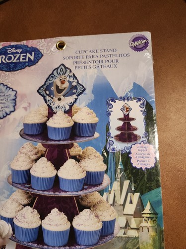 New Disney Frozen Cupcake Stand Wilton 3 Tier Holder w/ Anna Elsa Olaf Holds 24 - Picture 6 of 7