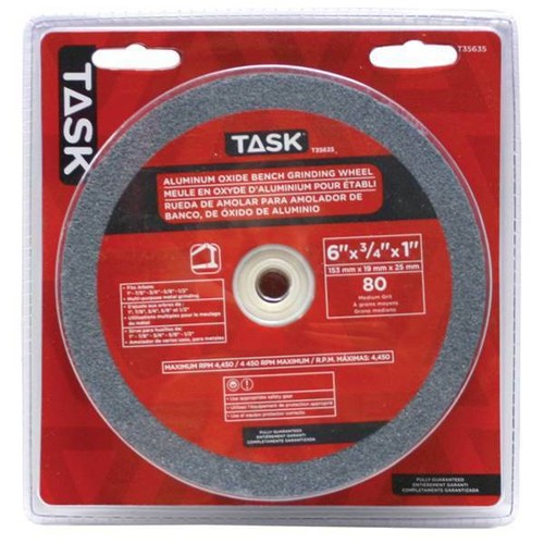 T35635 TASK, 6'' x 3/4'' x1''Aluminum Oxide Grinding Wheel W. 1'' arbour hole - Picture 6 of 6