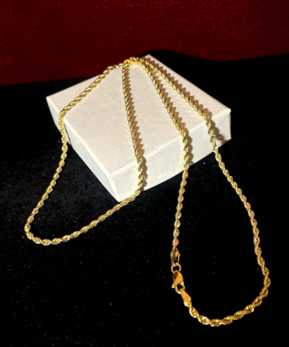 COLLAR CADENA ORO 18K 22 PULGADAS 12,4 GRAMOS CADENA CUERDA 2,2 MM ANCHO - Imagen 13 de 24