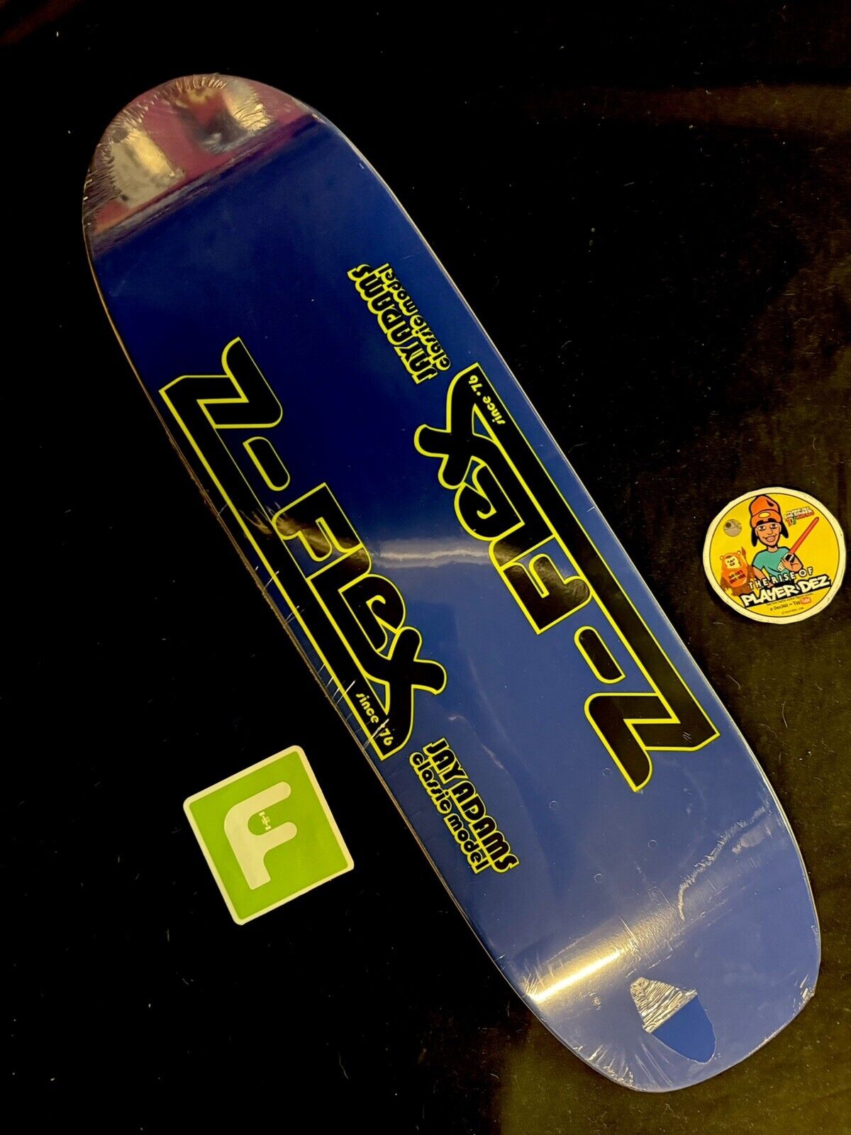 RARE Z-Flex Jay Adams Classic Blue Shaped Skateboard Deck Dogtown