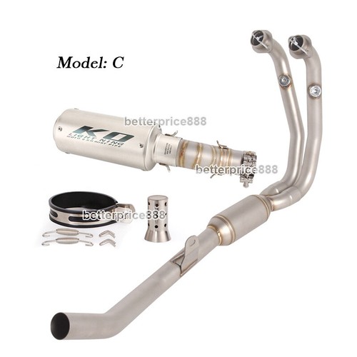 Slip Exhaust System Headers Pipe Link Muffler Tips For CF Moto 450MT 2024~2025 - Picture 4 of 12