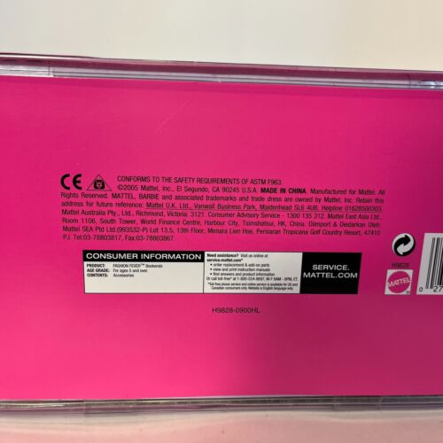 2005 Vintage Y2k Barbie Fashion Fever Bookends Book Room Decor Doll NIB NEW - Bild 2 von 12