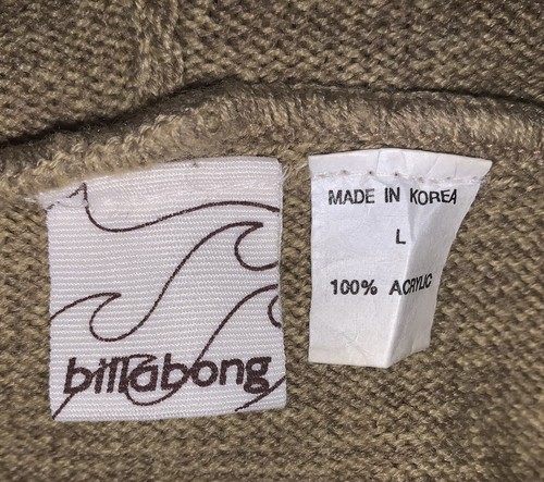 Girls Tan BILLABONG Knit Zip Up Hoodie Jacket ~ Youth Size Large L - Picture 2 of 6