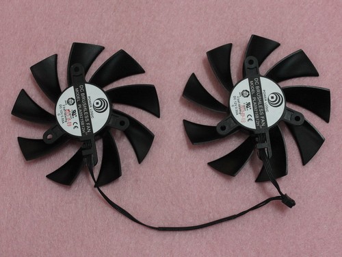 87mm EVGA GTX760 GTX770 Video Card Dual Fan Replacement 42mm PLA09215B12H R200 - Picture 2 of 4