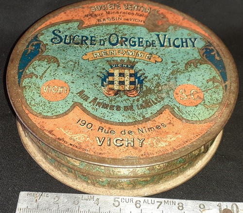 Alte lithographierte Blechdose GERSTENZUCKER VON VICHY - Nr. 705/175 - Bild 1 von 4