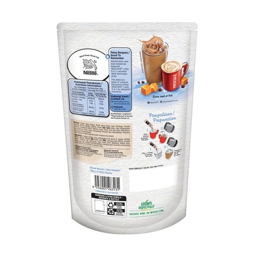 Nescafe 3 in 1 Kaffee KARAMELL Latte Instant Kaffee Sticks Europäische Snacks 25gx5s - Bild 4 von 5