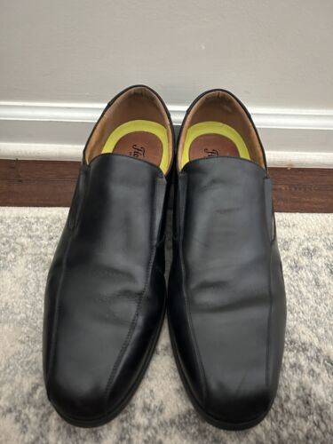 FLORSHEIM Ortholite Herren Größe 14 Comfortech schwarz Leder elegante Schuhe - Bild 2 von 8