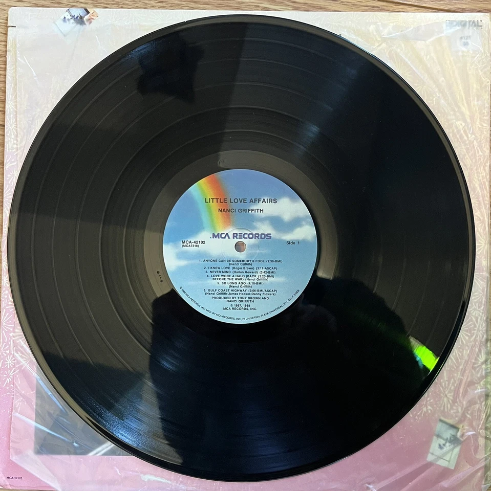 Nanci Griffith Little Love Affairs MCA-42102 Vinyl 1988 LP MCA Records - Image 4 of 4