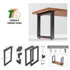 Heavy-Duty 28" Metal Table Legs with Adjustable Feet – Rustic Industrial Style