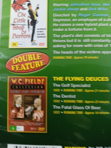 The Little Shop of Horrors And W.C. Fields Collection 2 Movie Double Pack R4 - Picture 9 of 9