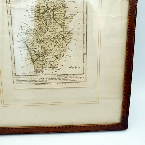 Antique Map John Wallace Cartography 1800s Nottinghamsh Atlas Marquetry frame - Picture 9 of 24