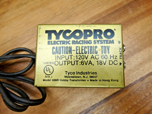 TYCO Pro Electric Racing System Transformer Model No. 608R: 6VA/ 18VDC - Picture 2 of 7