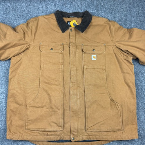 NEW Carhartt Jacket Mens 3XL Tall Brown Duck Quilt Lined Relaxed Fit 0C3283-M - Picture 13 of 21