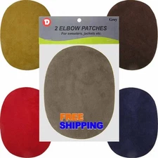 Iron-On Faux Suede, Denim Oval Elbow Repair Patches Compare to Bondex